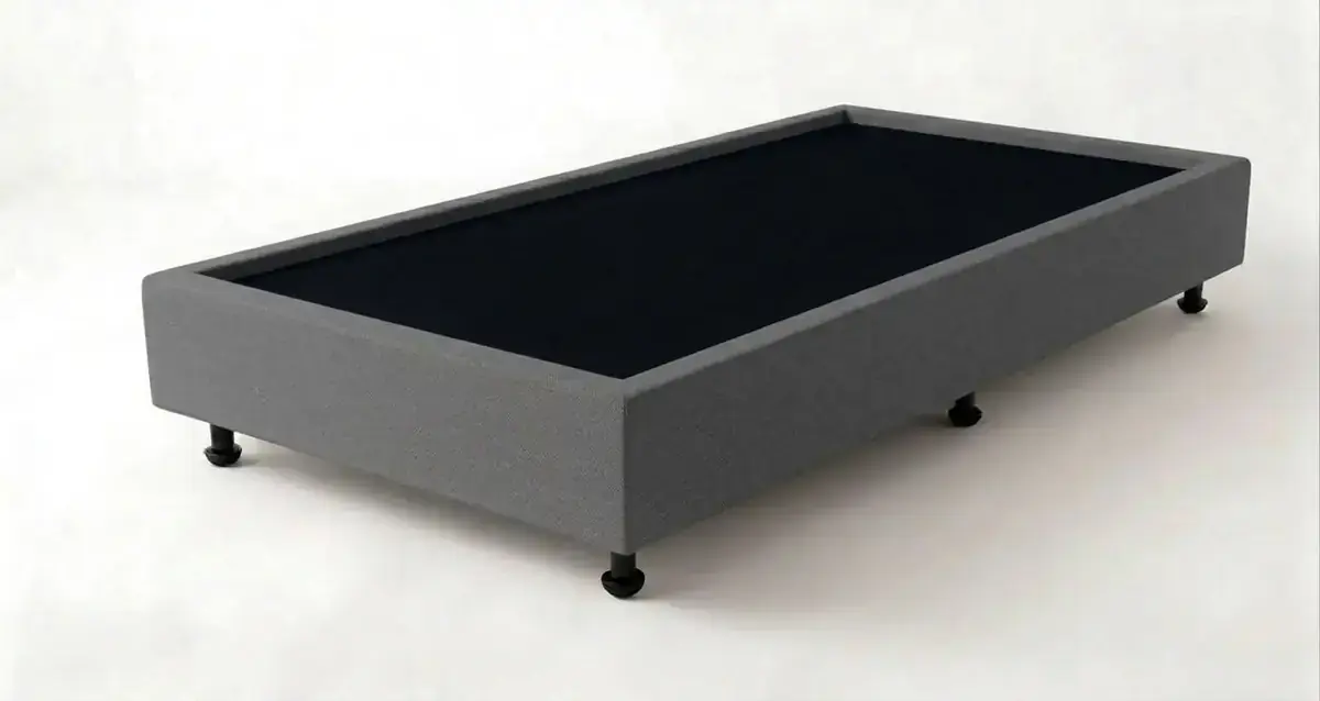 Base cama Camas Cali en tela gris medio