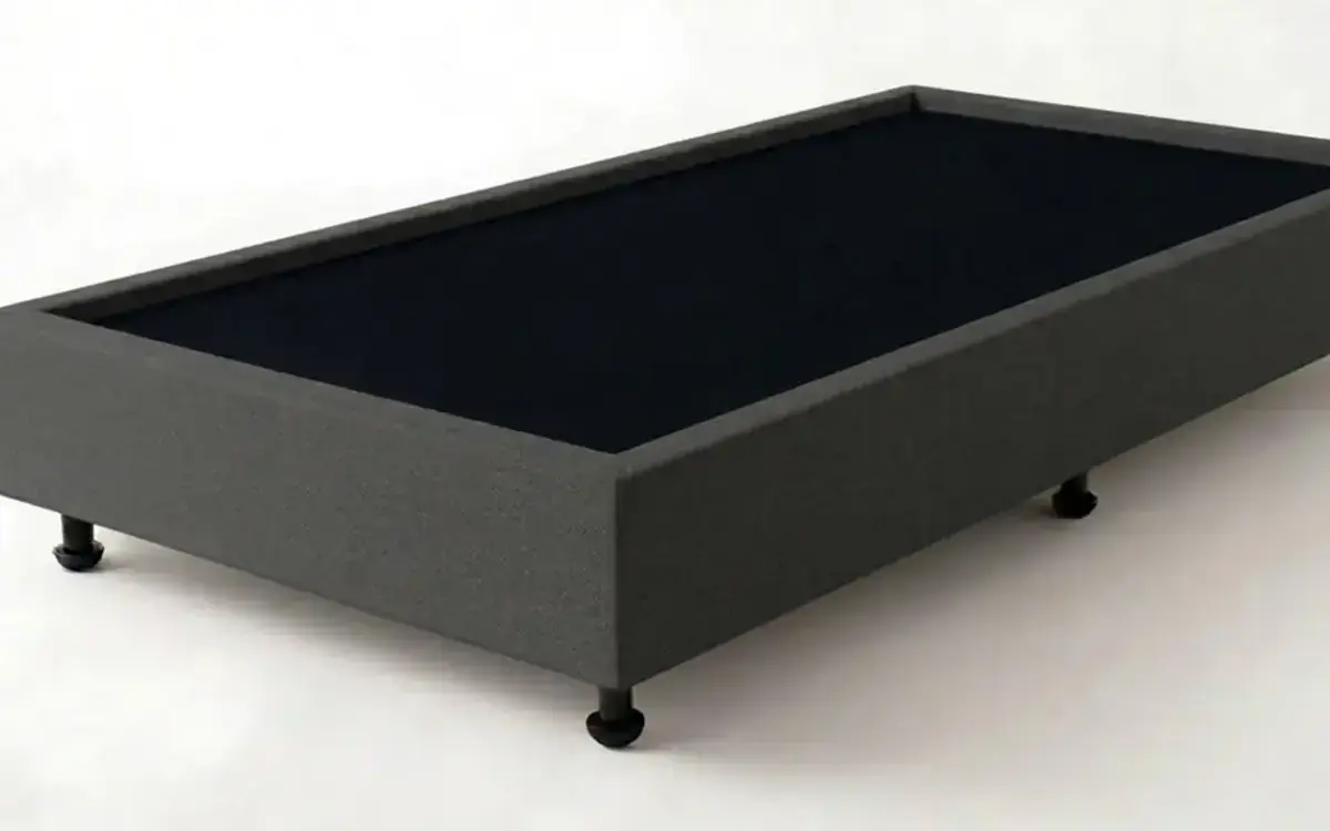 Base cama Camas Cali en tela gris oscuro